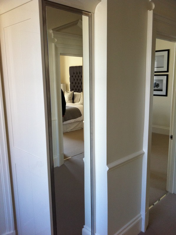 Full-length wardrobe mirror fitted in Deptford home
