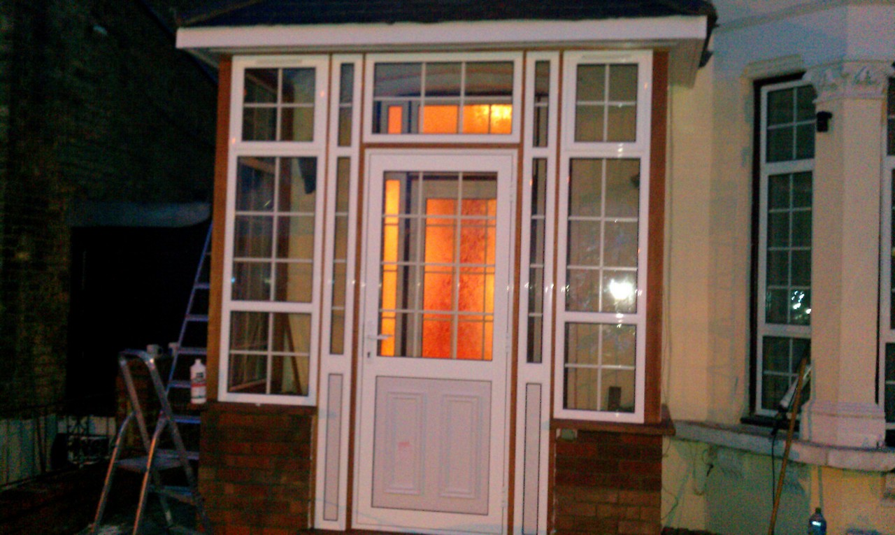 uPVC porch with Georgian bar glazing installed in Deptford